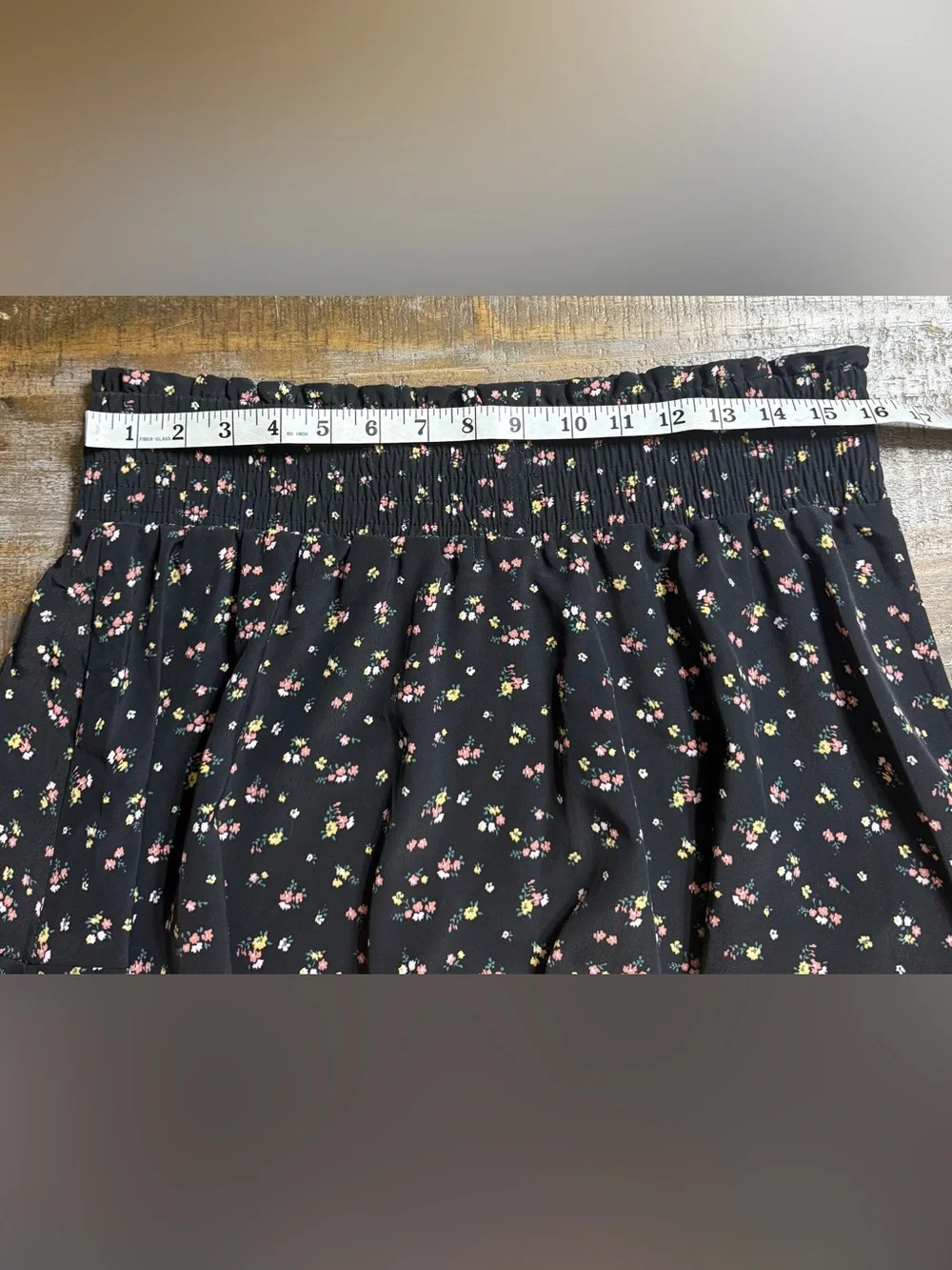 Socialite Black Floral Skirt with Pink & Green Accents - Picture 5 of 6